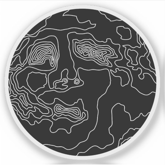 月面にいる人 シール (正面)