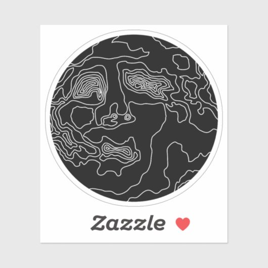 月面にいる人 シール (シート)