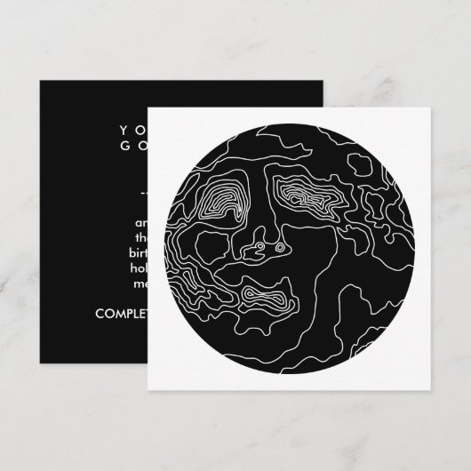 月面にいる人 招待状 (正面/裏面)