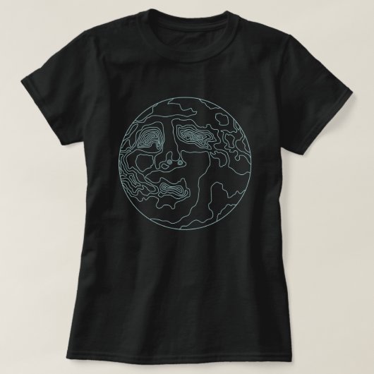 月面にいる人 Tシャツ (デザイン正面)