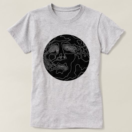 月面にいる人 Tシャツ (デザイン正面)