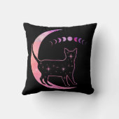 月面にピンク色の星猫 クッション (裏面)