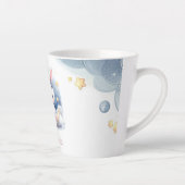 月面に座るかわいいウサギ カフェラテマグ (右)
