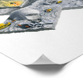 月面に未来的な基盤のイラストレーション ポスター (角)