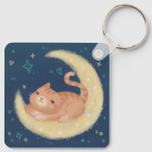 月面のかわいい猫 キーホルダー (裏面)