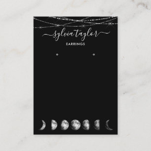 月面のイヤリングフレームディスプレイにロゴBusineを追加 名刺