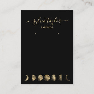 月面のイヤリングフレームディスプレイにロゴBusineを追加 名刺