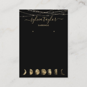 月面のイヤリングフレームディスプレイにロゴBusineを追加 名刺