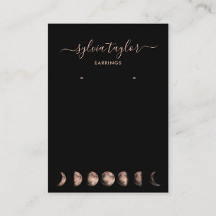 月面のイヤリングフレームディスプレイにロゴBusineを追加 名刺