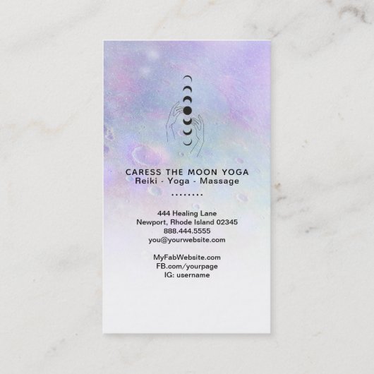 *～*月面のクレーター+癒しの手 名刺 (裏面)