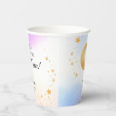 月面のベビーシャワーパーティーの上に夢のようなピンクブルー 紙コップ (右)