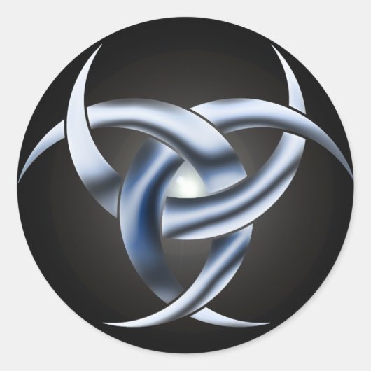 月面の三女神ステッカー ラウンドシール (正面)