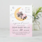 月面の夢を見るアライグマの女の子のsipと参照 招待状 (スタンド正面)