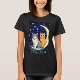 月面の猫 Tシャツ