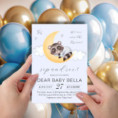 月面の男の子の赤ちゃんシャワーを浴びて見る夢 招待状