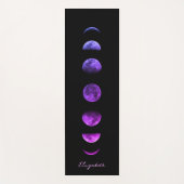 月面の紫色の月相の天パーソナライズされた色 ヨガマット (正面)