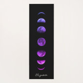 月面の紫色の月相の天パーソナライズされた色 ヨガマット (裏面)