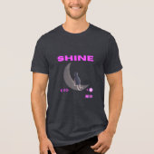 月面の輝く猫Tシャツ トライブレンドTシャツ (正面)