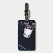 月面の門に近づくドラゴンxl宇宙船。 ラゲッジタグ (正面縦)