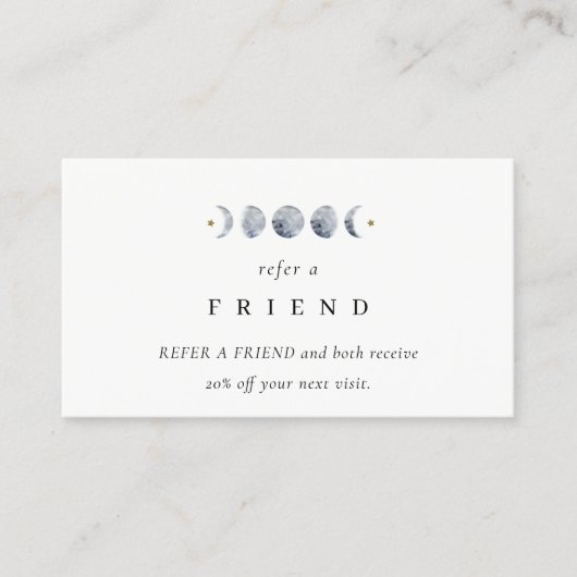 月面シンプル相が友人を参照 名刺 (正面)