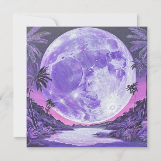 月面シール 招待状 (正面)