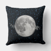 月面パーソナライズされた装飾用クッション クッション (裏面)