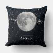 月面パーソナライズされた装飾用クッション クッション (正面)
