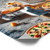 月面ピザショップデザイン – コズミックダイニングアドベンチャー ポスター (角)