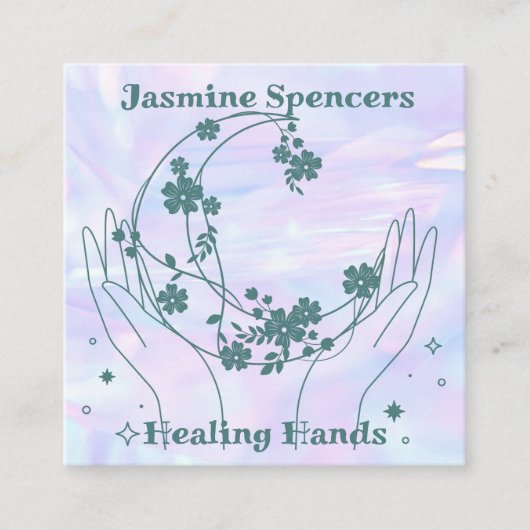 月面ホログラフィック名刺 スクエア名刺 (正面)