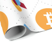 月面ロケットギフトラッピング紙btcへのBitcoin ラッピングペーパー (ロールコーナー)