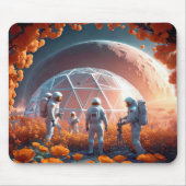 月面上の広々とした園芸 マウスパッド (正面)