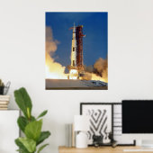月面初着陸ロケット打ち上げ ポスター (ホームオフィス)