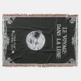 月面旅行レトロポスターフランスの スローブランケット