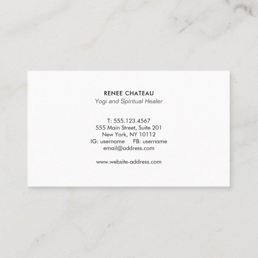 月面星占いヨガ先生 名刺 (裏面)