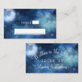 月面満月結婚座席番号 プレイスカード (正面/裏面)