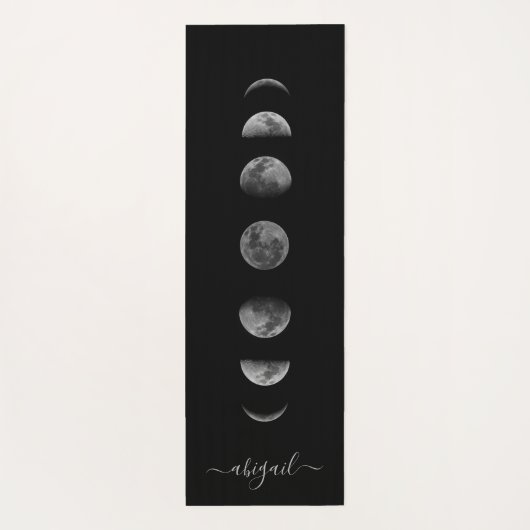 月面相 |天パーソナライズされた名 ヨガマット (裏面)