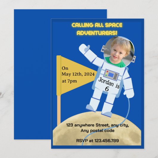 月面着陸宇宙飛行士 招待状 (正面/裏面)