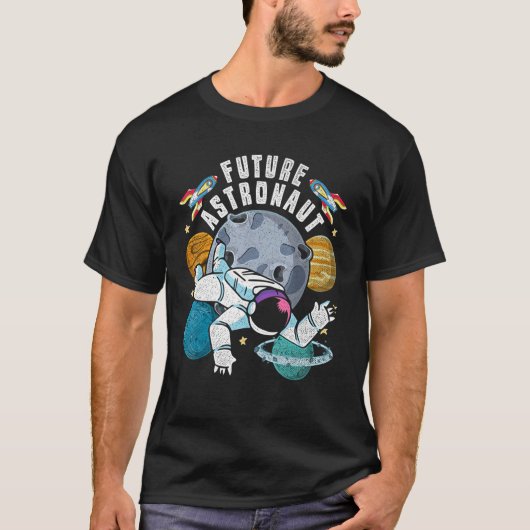 月面着陸惑星宇宙科学天文学未来 Tシャツ (正面)