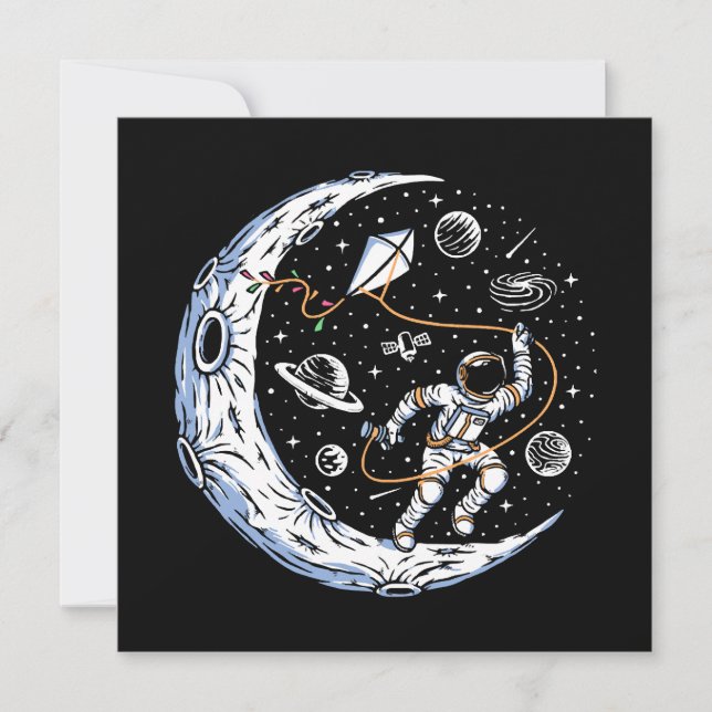 月面飛んでいる飛行士カイト (正面)