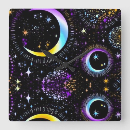 月面 スクエア壁時計 (正面)