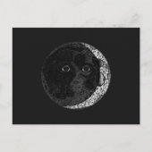 月顔三日月手描きインクイラストレーション ポストカード (正面)