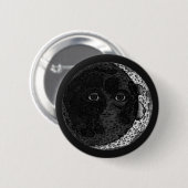 月顔三日月手描きインクイラストレーション 缶バッジ (正面&裏面)