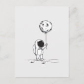 月風船コスモスの星と宇宙の宇宙飛行士 ポストカード (正面)