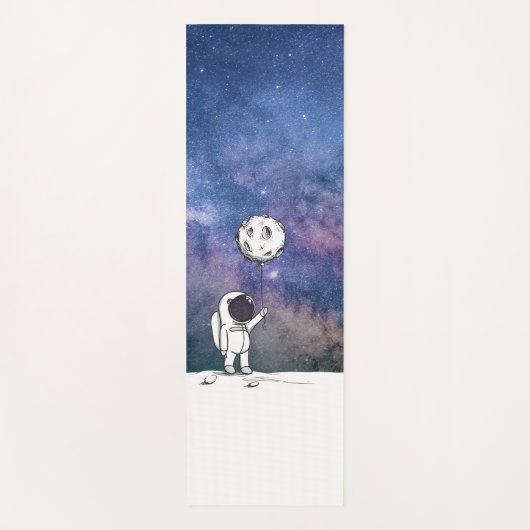 月風船コスモスの星と宇宙の宇宙飛行士 ヨガマット (正面)