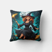 月飛んでいるに照らされた夜をこうもりで通る クッション (裏面)