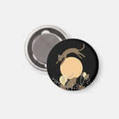 月飛んでいるの上の猫2 マグネット (正面/裏面)