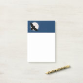 月飛んでいるの後ろを照らす ポストイット (デスク上)