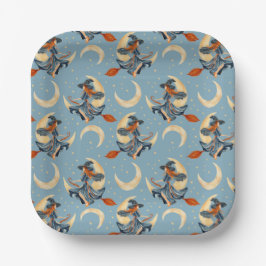 月飛んでいるの魔女 ペーパープレート