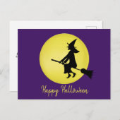 月飛んでいる光のカードの魔女 ポストカード (正面/裏面)
