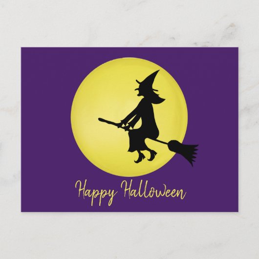 月飛んでいる光のカードの魔女 ポストカード (正面)